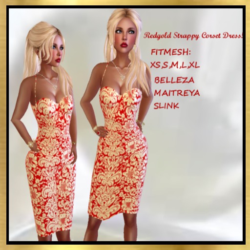 RedGold Strappy Corset Dress!