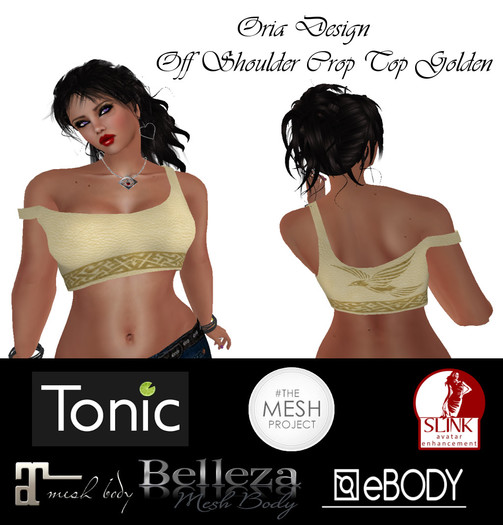 OD - Off Shoulder Crop Top Golden