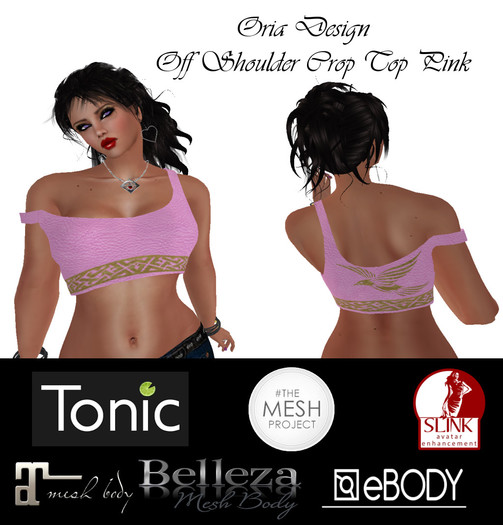 OD - Off Shoulder Crop Top Pink