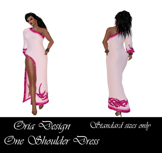 Oria Design - Off Shoulder Dress  Pink