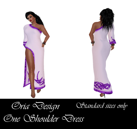 Oria Design - Off Shoulder Dress  Purple