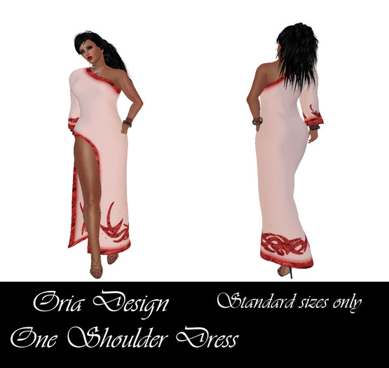 Oria Design - Off Shoulder Dress  Red