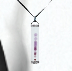 Vial necklace red to purple Pendant
