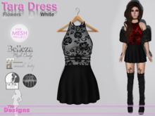 Tara Dress Flowers White