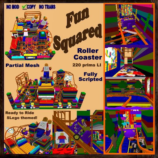 (CC) Amusement Park: Fun Squared -Slego Roller Coaster Carnival Theme Ride