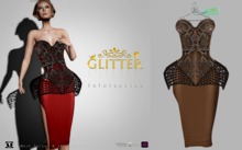 GLITTER - INFATUATION CORSET OUTFIT MESH & APPLIERS BRONZE