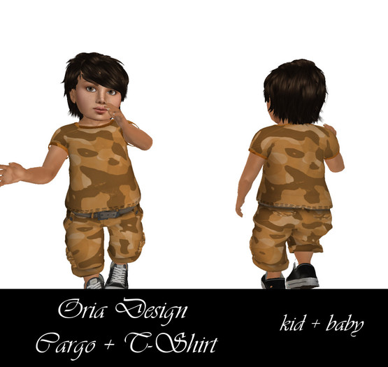 OD - Boys Cargo + T-shirt Orange
