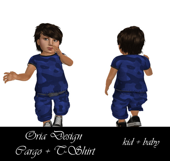 OD - Boys Cargo + T-shirt Blue