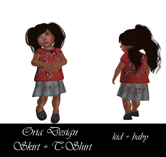 OD - Girls Skirt & T-Shirt Red