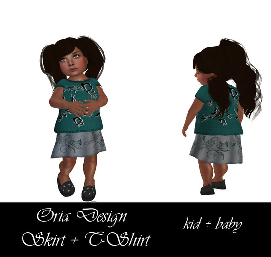 OD - Girls Skirt & T-Shirt Green