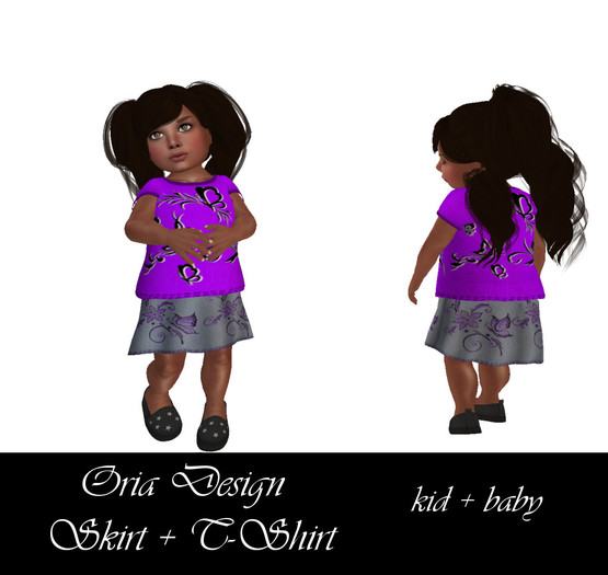 OD - Girls Skirt & T-Shirt Purple
