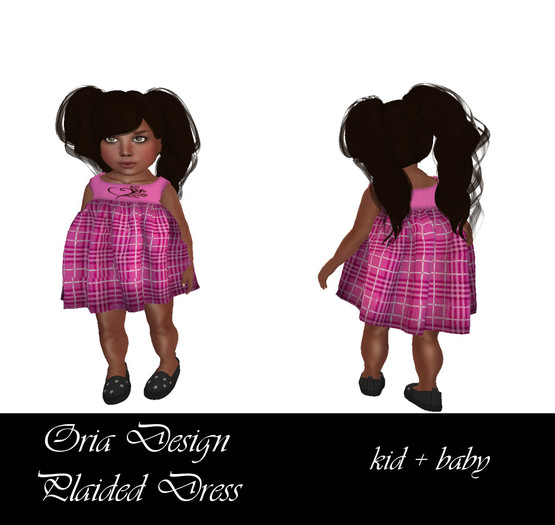 Oria Design - Toddleedoo Plaided Dress Pink