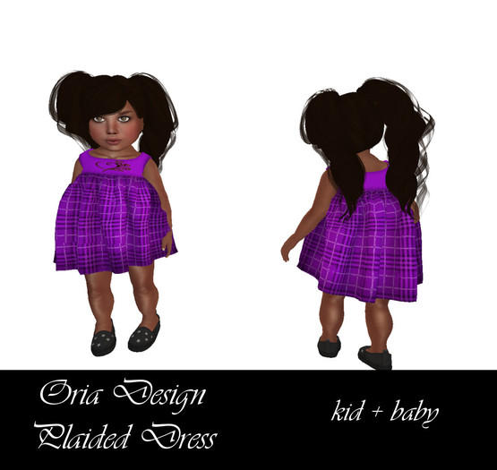 Oria Design - Toddleedoo Plaided Dress Purple