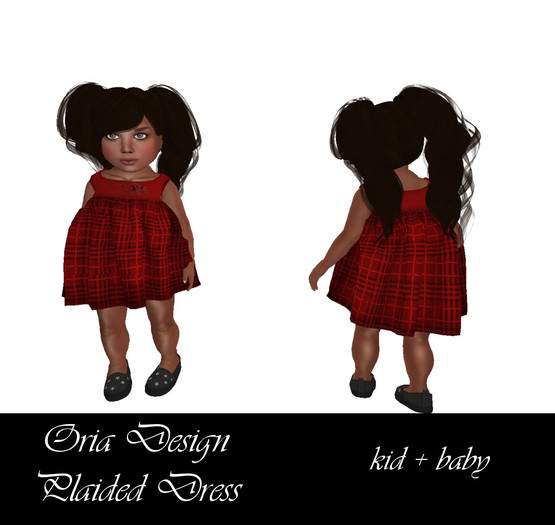 Oria Design - Toddleedoo Plaided Dress Red