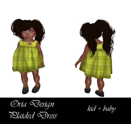 Oria Design - Toddleedoo Plaided Dress Yellow