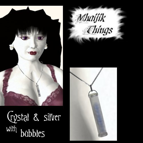 Vial necklace bubbles Pendant