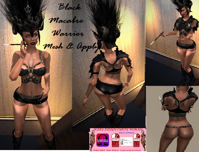 Black Macabre Warrior Mesh & Apply