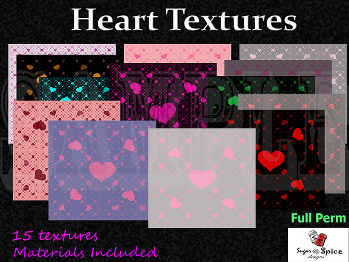 Seamless Heart Textures by Sugar & Spice Designs