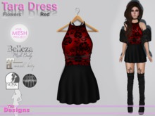 Tara Dress Flowers Red