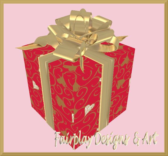 Valentines Golden Heart's Gift Box