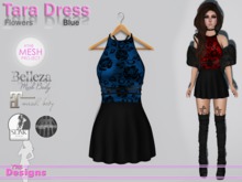 Tara Dress Flowers Blue