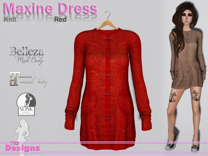 Maxine Dress Knit Red