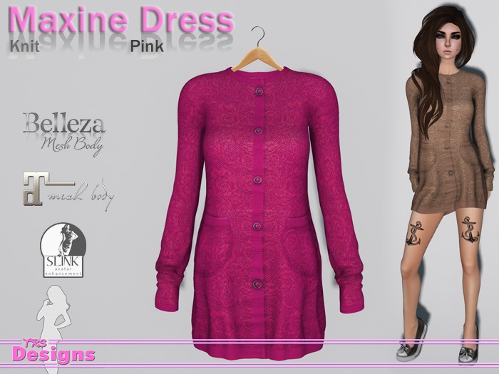 Maxine Dress Knit Pink