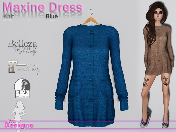 Maxine Dress Knit Blue
