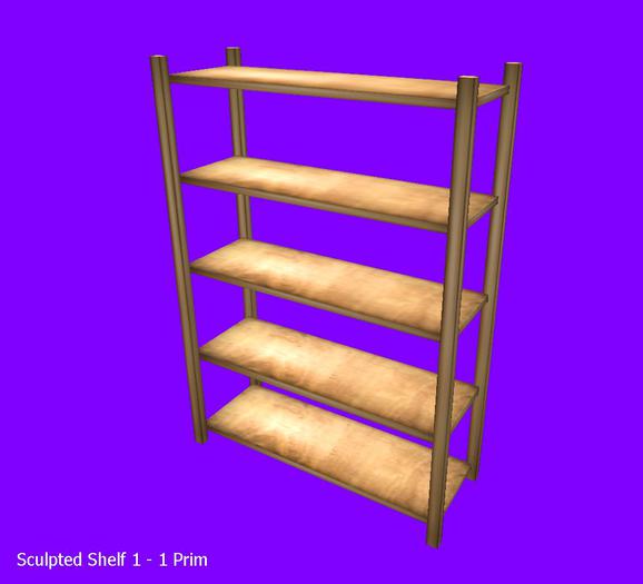 Sculpted Shelf 1 - 1 PRIM - COPY/MOD