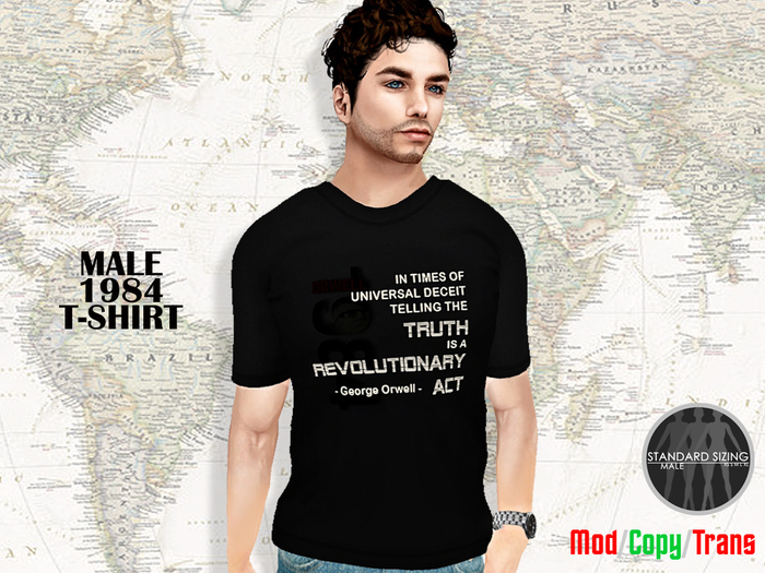 Outpost 3 - Male 1984 T-Shirt (Black)