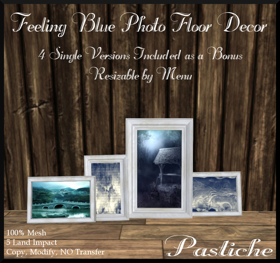 *Pastiche* Feeling Blue Photo Floor Decor [Crated]