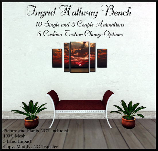 *Pastiche* Ingrid Hallway Bench