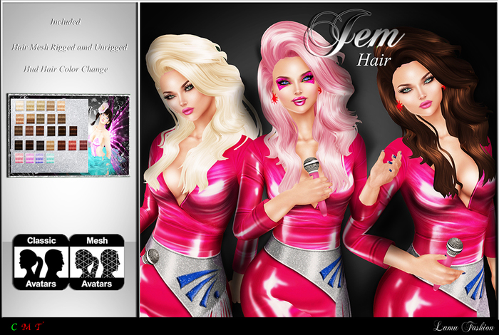 -Lamu Fashion-Hair Mesh JEM Hud Color Change