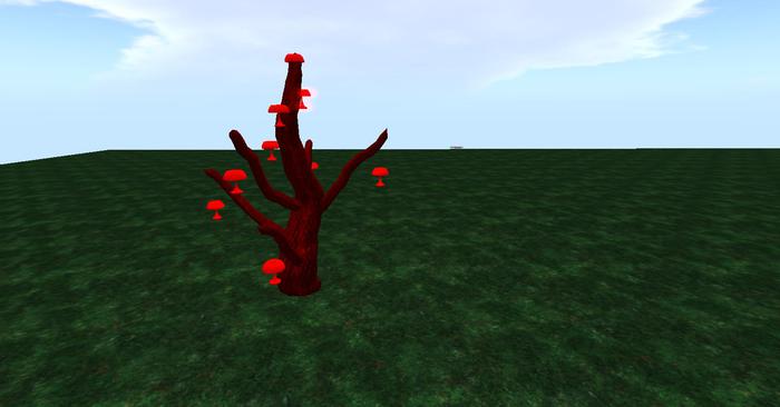 mushroom tree red
