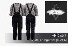 Howl - JAMIE Dungarees [BLACK] WEAR