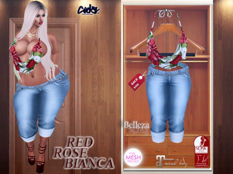 Second Life Marketplace - {RC} Bianca Red Roses Outfit