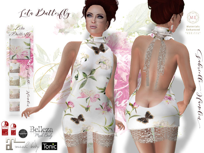 .::Pretty Leta::. Butterfly & Lace Dress