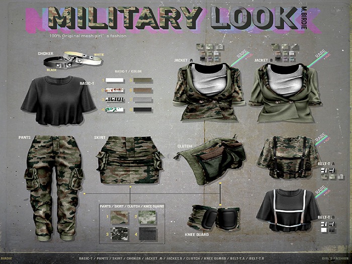 `M.BIRDIE / Military look.basic-T6 L