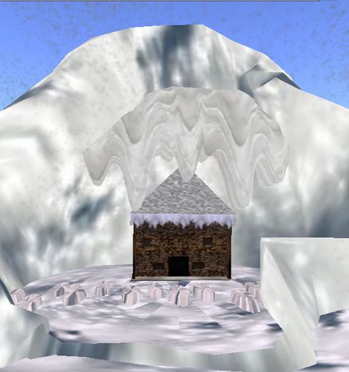 Small Coolest Ice Cabin in a Cave