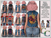 MELI DENIM VEST TEXTURES DESIGNS MULTI PACK - FULL PERM