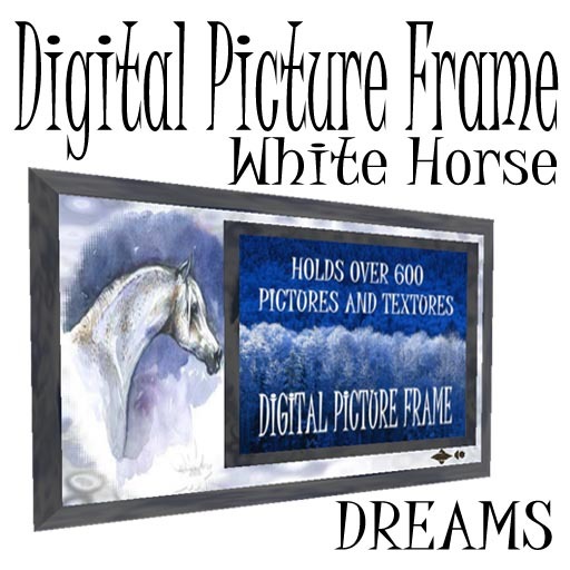 Digital Picture Frame - White Horse 