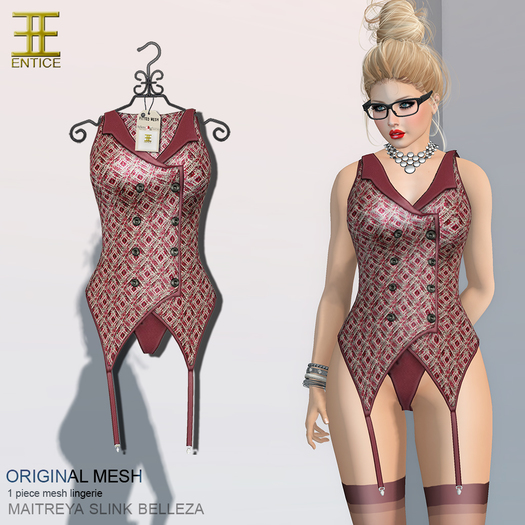 Entice - Mrs. Robinson Lingerie - Weave Wine