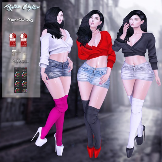 .::D::. Thalia Outfit * Rigged Mesh [HUD Driven]
