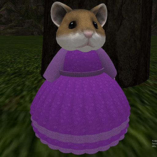 Tiny Paint Second Life Purple Dress