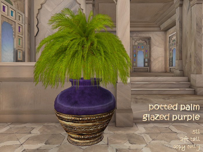 :FA: Potted palm [glazed purple]