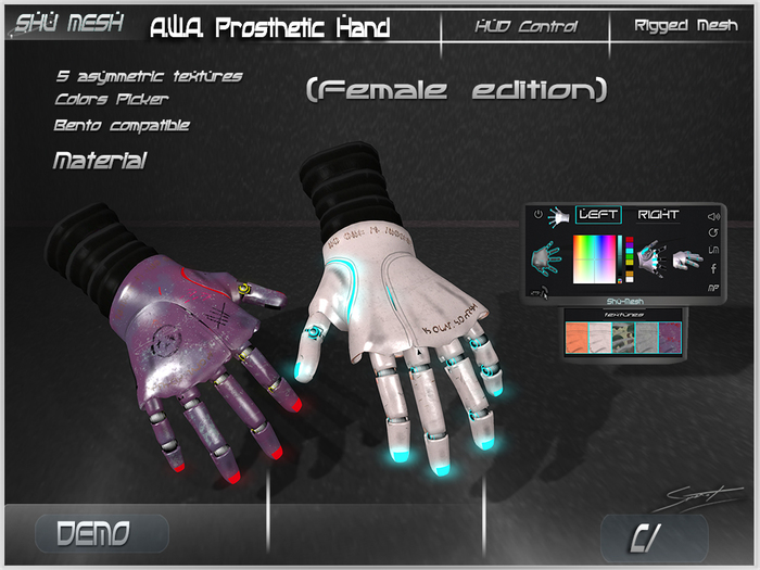 A.W.A. Prosthetic Hands DEMO -Shu Mesh-