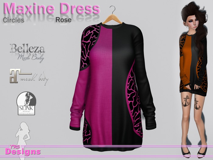 Maxine Dress Circles Rose