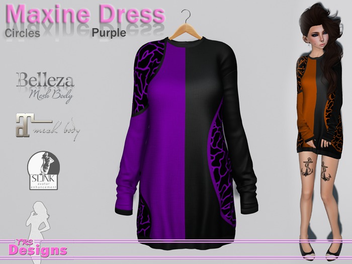 Maxine Dress Circles Purple