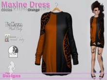 Maxine Dress Circles Orange