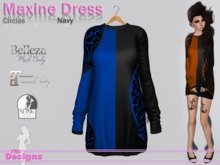 Maxine Dress Circles Navy